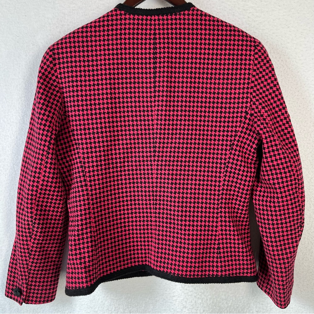 Pendleton Vintage Wool Pink Black Houndstooth Bus… - image 8